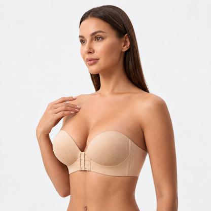 Brasier Sin Tirantes con Realce Natural y Cierre Frontal
